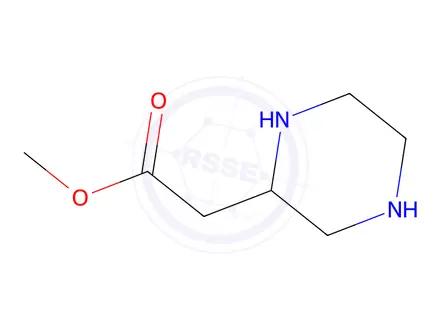 Chemical structure of 2-Piperazineaceticacid,methylester(9CI)