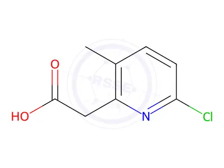Chemical structure of 2-(6-Chloro-3-methylpyridin-2-yl)acetic acid