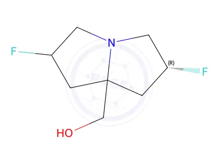 Chemical structure of ((2R)-2,6-Difluorotetrahydro-1H-pyrrolizin-7a(5H)-yl)methanol
