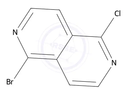 Chemical structure of 1-Bromo-5-chloro-2,6-naphthyridine