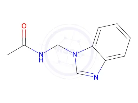 Chemical structure of Acetamide, N-(1H-benzimidazol-1-ylmethyl)-(9CI)