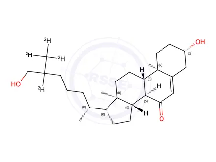 Chemical structure of 27-Hydroxy-7-keto Cholesterol-d4