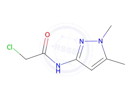 Chemical structure of 2-Chloro-N-(1,5-dimethyl-1H-pyrazol-3-yl)acetamide