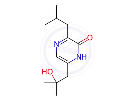 Chemical structure of 6-(2-Hydroxy-2-methylpropyl)-3-(2-methylpropyl)-2(1H)-pyrazinone
