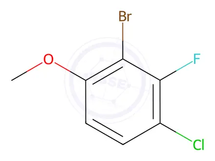 Chemical structure of Benzene, 2-bromo-4-chloro-3-fluoro-1-methoxy-