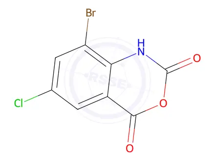 Chemical structure of 8-Bromo-6-chloro-2H-benzo[d][1,3]oxazine-2,4(1H)-dione