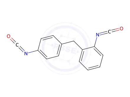 Chemical structure of Polyoxy(methyl-1,2-ethanediyl),.alpha.-hydro-.omega.-hydroxy-, polymer with 1,1-methylenebisisocyanatobenzene