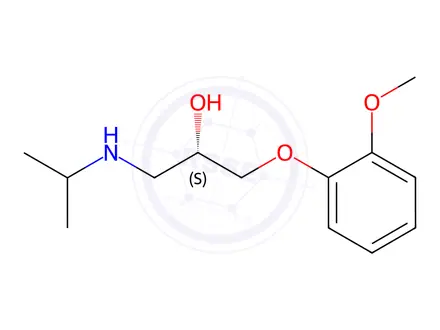 Chemical structure of (-)-Moprolol