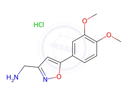 Chemical structure of {[5-(3,4-Dimethoxyphenyl)isoxazol-3-yl]methyl}amine Hydrochloride