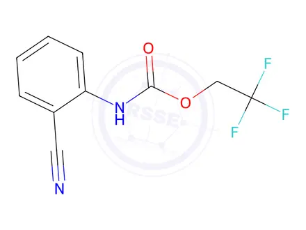 Chemical structure of 2,2,2-Trifluoroethyl N-(2-cyanophenyl)carbamate