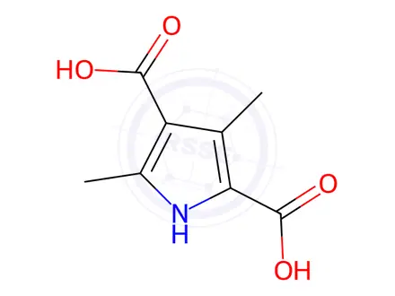 Chemical structure of 3,5-dimethyl-1H-pyrrole-2,4-dicarboxylic acid