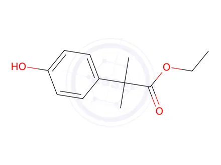Chemical structure of Ethyl 2-(4-hydroxyphenyl)-2-methylpropanoate