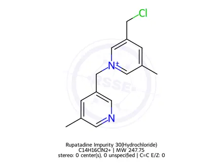 Chemical structure of Rupatadine Impurity 30(Hydrochloride)