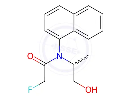 Chemical structure of Acetamide, 2-fluoro-n-(2-hydroxy-1-methylethyl)-n-1-naphthyl