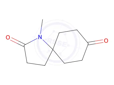 Chemical structure of 1-methyl-1-azaspiro[4.5]decane-2,8-dione