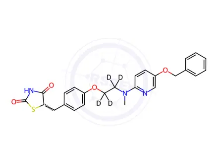Chemical structure of 5-Benzyloxy Rosiglitazone-d4