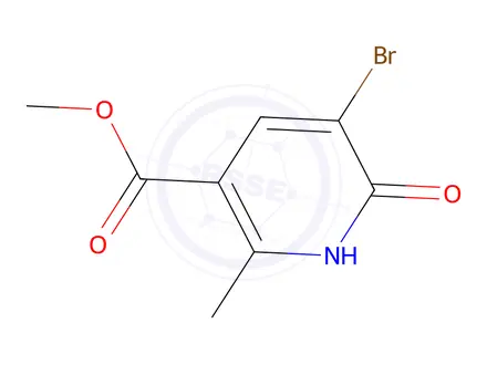 Chemical structure of methyl 5-bromo-6-hydroxy-2-methylpyridine-3-carboxylate