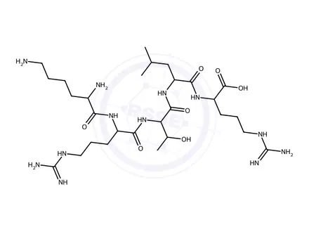 Chemical structure of H-Lys-Arg-Thr-Leu-Arg-OH (M-1945.0005)