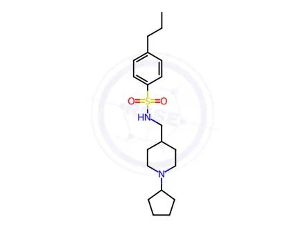 Chemical structure of N-((1-Cyclopentylpiperidin-4-yl)methyl)-4-propylbenzenesulfonamide