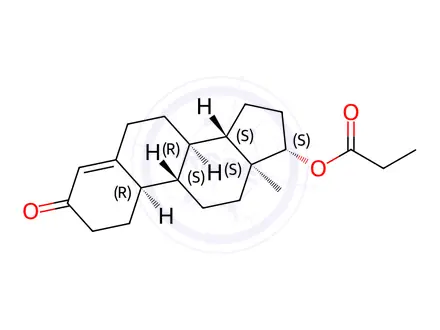 Chemical structure of 19-Nortestosterone 17-Propionate