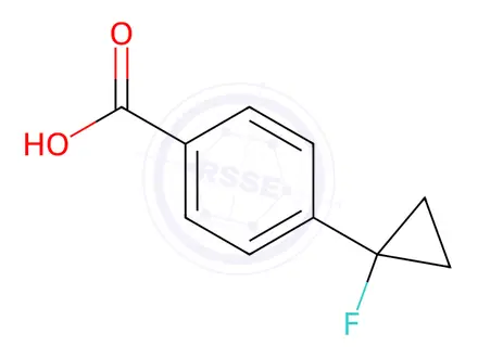 Chemical structure of 4-(1-Fluorocyclopropyl)benzoic acid