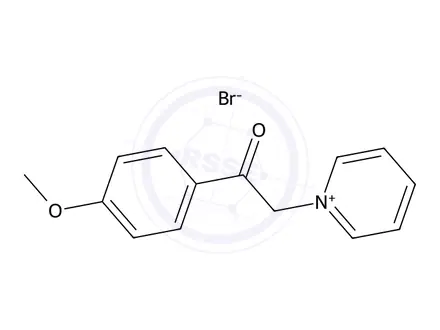 Chemical structure of 1-(2-(4-Methoxyphenyl)-2-oxoethyl)pyridin-1-ium bromide