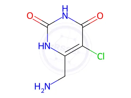 Chemical structure of 6-(Aminomethyl)-5-chloropyrimidine-2,4(1H,3H)-dione