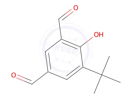 Chemical structure of 5-(tert-butyl)-4-hydroxyisophthalaldehyde