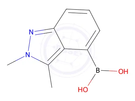 Chemical structure of 2,3-Dimethyl-2H-indazole-4-boronic acid