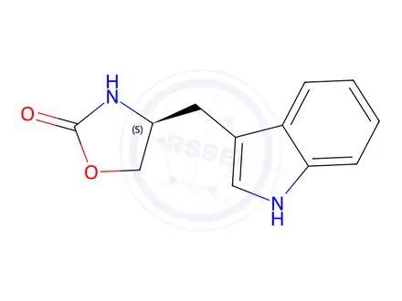 Chemical structure of (S)-(+)-4-(1H-INDOL-3-YLMETHYL)-2-OXAZOLINONE