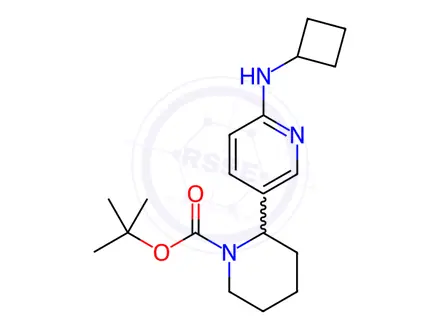 Chemical structure of tert-Butyl 2-(6-(cyclobutylamino)pyridin-3-yl)piperidine-1-carboxylate