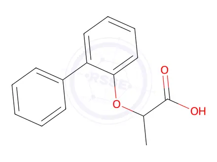Chemical structure of 2-(Biphenyl-2-yloxy)-propionic acid