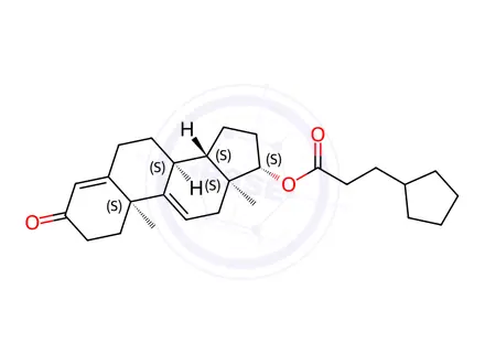 Chemical structure of Testosterone Cypionate-9(11)-ene