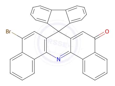 Chemical structure of 9-Bromo-5H-spiro[dibenzo[c,h]acridine-7,9'-fluoren]-5-one