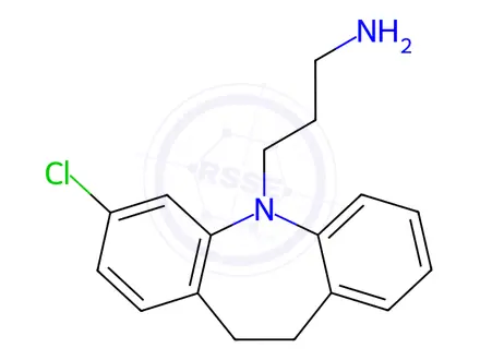 Chemical structure of N,N-Didemethylchlorimipramine