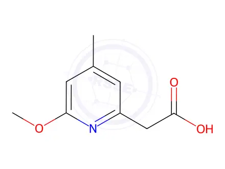 Chemical structure of 2-(6-Methoxy-4-methylpyridin-2-yl)acetic acid
