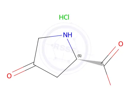 Chemical structure of (S)-4-oxopyrrolidine-2-carboxylic acid hydrochloride