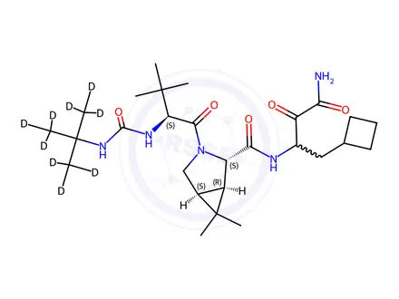 Chemical structure of Boceprevir-d9