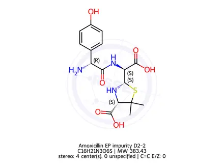Chemical structure of Amoxicillin EP Impurity D2-2