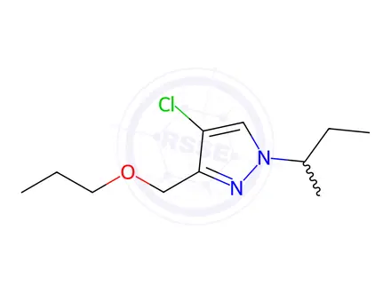 Chemical structure of 1-sec-butyl-4-chloro-3-(propoxymethyl)-1H-pyrazole