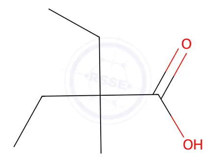 Chemical structure of 2-Ethyl-2-methylbutanoic acid