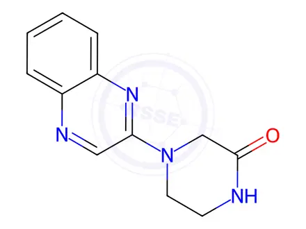 Chemical structure of 4-(2-Quinoxalinyl)-2-piperazinone