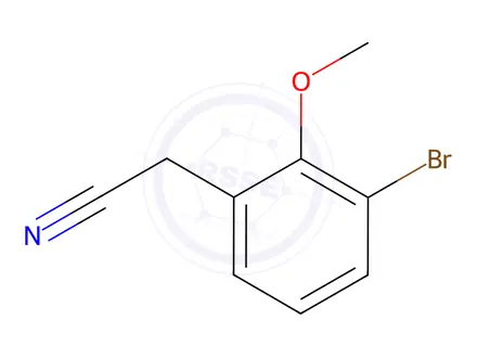 Chemical structure of 2-(3-Bromo-2-methoxyphenyl)acetonitrile