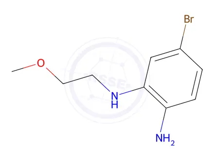 Chemical structure of 5-Bromo-n1-(2-methoxyethyl)benzene-1,2-diamine