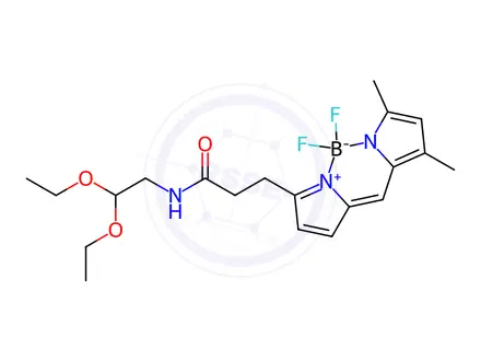 Chemical structure of N-(2,2-Diethoxyethyl)-3-(5,5-difluoro-1,3-dimethyl-3H,5H-5l4-dipyrrolo[1,2-c:2',1'-f][1,3,2]diazaborinin-7-yl)propanamide