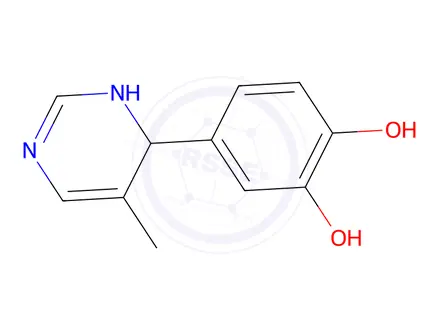 Chemical structure of 4-(5-Methyl-1,4-dihydropyrimidin-4-yl)benzene-1,2-diol