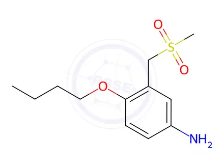 Chemical structure of 4-Butoxy-3-((methylsulfonyl)methyl)aniline