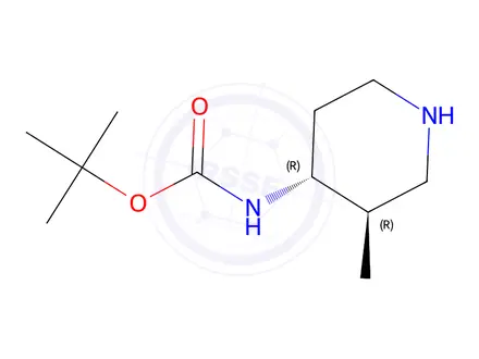 Chemical structure of tert-Butyl N-[rel-(3R,4R)-3-methyl-4-piperidyl]carbamate