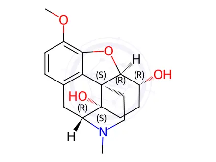 Chemical structure of 4,5-Alpha-epoxy-3-methoxy-17-methyl-morphinan-6-beta,14-diol