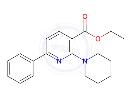 Chemical structure of Ethyl 6-phenyl-2-piperidin-1-ylnicotinate
